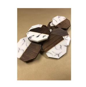 Offre Spéciale sous-verres en résine de bois faits à la main de haute qualité napperon en résine et sous-verres en bois pour tapis de service de thé et Pad - Product Image 3