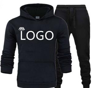 Conjunto Deportivo de Dos Piezas para Hombre, Talla Grande, Corte Ajustado, con Logotipo Personalizado, 100% Algodón, Ecológico, para Otoño e Invierno - Product Image 1