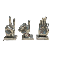 Sculpture en métal plaqué or de vente chaude de haute qualité d'une jungle de panthère pour les Sculptures de bureau de bureau de décoration de Table