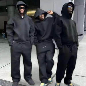 ชุดวอร์มฤดูหนาวแบบกำหนดเองสำหรับผู้ชาย เสื้อสเวตเชิ้ตลำลอง กางเกงทรงปกติ ผ้าฟลีซแขนยาวสีพื้น ระบายอากาศได้ดี - Product Image 2