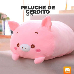 Plush Pig <b>Pillow</b>, Soft Kawaii Baby Plush Toy - Assorted Colors - Product Image 2