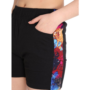 Shorts de sport décontractés pour femmes, 100 % coton, respirants, séchage rapide, taille haute élastique, couleur unie personnalisée, avec poches et motifs floraux - Product Image 6