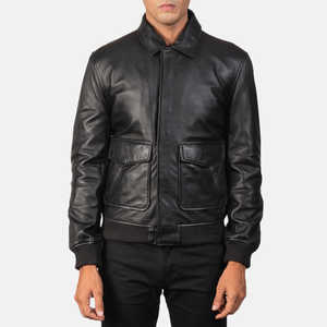 Veste d'hiver pour hommes Top Design avec col montant manches longues 100% cuir de haute qualité personnalisable prix raisonnable - Product Image 1