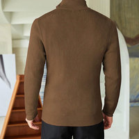 Automne et hiver nouveau pull en tricot Design haut demi fermeture éclair décontracté à manches longues hommes sueurs à vendre