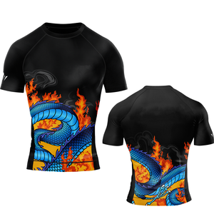 Rashguard de compression en spandex et polyester de haute qualité pour MMA, BJJ, surf, entraînement en salle de sport, impression par transfert thermique, séchage rapide, sans manches - Product Image 2