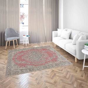 Tapis imprimé gris et rouge - Tapis moderne en chenille, tapis en chenille - Product Image 3