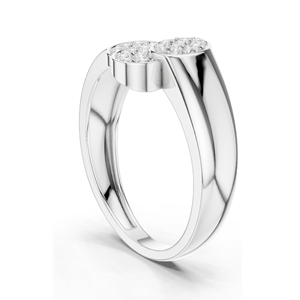 Bague élégante à trois pierres en diamant de laboratoire pour femmes, 0,341 CT VVS-VS EF Diamants de laboratoire, or 18 carats, 14 carats, 10 carats et argent 925 - Product Image 4