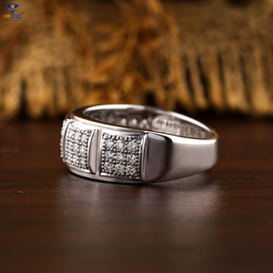 0,51 TDW Banda de diamante de corte brillante redondo 18K Ajuste de racimo de oro blanco Cvd/Hpht Diamond Lab Stone - Product Image 3