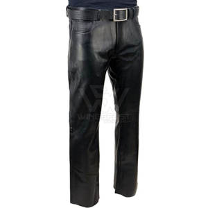 กางเกงหนังผู้ชายระบายอากาศได้ดีกางเกงหนังฟอกพรีเมี่ยม - Product Image 1