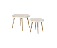 Vente en gros de nouveaux meubles de maison décoratifs de table de console en bois à 2 niveaux faits à la main pour le bureau de salon fabriqués par l'exportateur