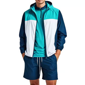 Ensemble survêtement coupe-vent personnalisé avec logo OEM, veste courte en nylon, ensemble survêtement deux pièces, veste coupe-vent courte - Product Image 3