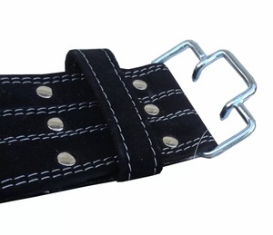 Cinturón de cuero para levantamiento de pesas con hebilla de acero personalizada, correa de soporte para la espalda, cinturón de entrenamiento de gimnasia para hombres - Product Image 4