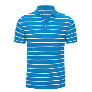 Polo à manches courtes rayé d'été personnalisé de haute qualité 100% coton de marque originale / Vêtements en stock du Pakistan - Product Image 5