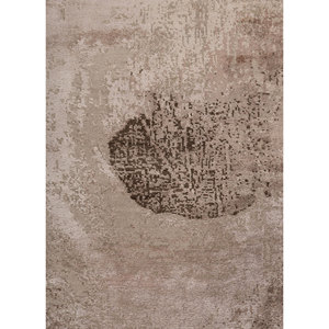 Alfombra Entropy Ivory de Lana y Seda de Bambú Anudada a Mano, 10 mm de Grosor, Rectangular, para Pasillo y Hogar, con Patrón Abstracto para Uso Doméstico - Product Image 3