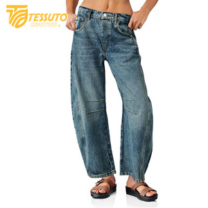 กางเกงยีนส์เอวสูงของผู้หญิงกางเกงยีนส์เอวสูงมีสไตล์ - Product Image 4