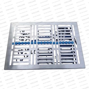 Ensemble de 19 pièces de kit de barrage en caoutchouc manuel avec cassette de stérilisation de 20 pièces en acier inoxydable allemand Vaslcare - Product Image 5