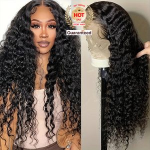 Peluca <span class=keywords><strong>de</strong></span> Cabello Humano Remy Vietnamita Virgen con Ondas Profundas, Sin Pegamento, Pre-cortada, Peluca Frontal HD 13x4 con Encaje, 100% Encaje Frontal, Sin Pegamento - Product Image 3