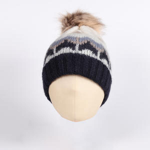 Hot Sale Unisex Jacquard Winter Knitted Beanie <b>Hats</b> with Custom Logo New Design Fashion <b>Pom</b> <b>Pom</b> Wholesale - Product Image 2