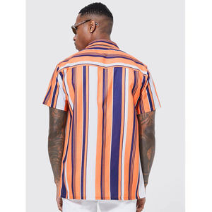 Good Quality New Design Men Clothing OEM Spread Collar Vertical Striped Casual <b>Shirt</b> at Best Price Wholesale Manufacture - Product Image 3