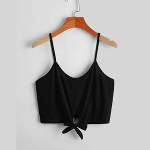 Top corto de entrenamiento para mujer, ropa deportiva de alta calidad, informal, sin mangas, barata, venta al por mayor - Product Image 1