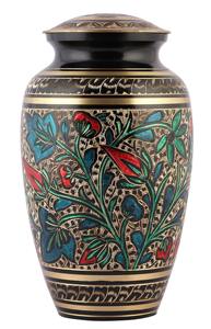 Modern Adult Urn for Human Ashes Brass Heart Design Metal Funeral Supplies - Product Image 2