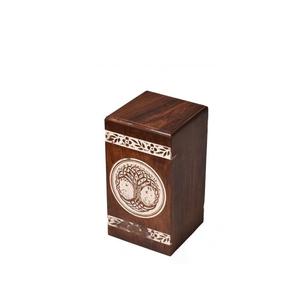 Urne en palissandre pour cendres humaines Arbre de vie Boîte en bois Crémation personnalisée pour cendres Grande boîte à urne en bois fabriquée à la main - Product Image 2