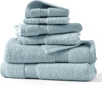 Ensemble de serviettes de bain égyptiennes de luxe 100% coton personnalisé bleu uni éponge à séchage rapide tissé économique en gros pour les hôtels clients