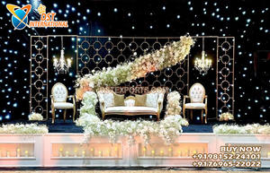 Boda occidental Recepción Escenario nocturno Paredes de velas Estilo único Pared de velas para decoración de salón Evento Fiesta Escenario Pared de velas de metal - Product Image 2