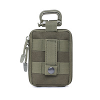 Mini sac de premiers secours tactique camouflage imperméable avec fermeture à glissière, capacité de 25 L, trousse médicale en doublure polyester
