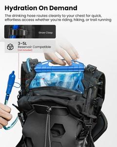 Sac de réservoir de <span class=keywords><strong>moto</strong></span>, sac à dos, bagages de voyage, sac à eau séparé, sac de sport, système Molle, convient à la plupart des cadres de sport d'aventure, polyester - Product Image 5