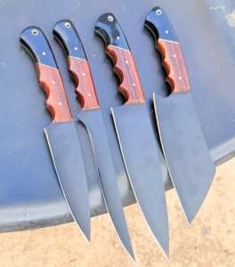 Juego de Cuchillos de Chef de Acero con Alto Contenido de Carbono Forjado a Mano al por Mayor con Mango de Madera para Uso en Restaurantes, Incluye Bolsa de Cuero, Cuchillos para Cortar Carne - Product Image 6