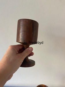 Verre en bois pour boissons quotidiennes Verres rustiques naturels faits à la main pour cadeaux par Tradebyd - Product Image 4