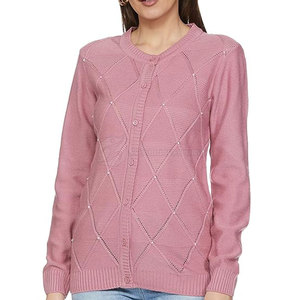 เสื้อสเวตเตอร์ผู้หญิงถักไหมพรม/ขนสัตว์ คุณภาพสูง ไซส์สั่งทำได้ สไตล์ลำลอง สำหรับฤดูหนาว ขายส่ง เสื้อสเวตเตอร์ผู้หญิงยอดนิยม - Product Image 1