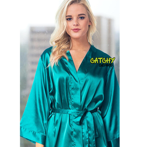 Peignoir Oem en satin de soie Robe kimono de mariée en satin de soie pour dames pour fête de mariage Robe de demoiselle d'honneur - Product Image 5