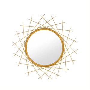 Miroirs décoratifs muraux noirs à cadre floral pour la décoration de la maison, de l'hôtel et du salon. - Product Image 2