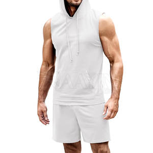 Fabricant d'usine sur mesure Gym Fitness débardeur à capuche à la mode grande taille Gym Fitness débardeur à capuche - Product Image 1