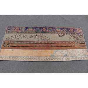Petit tapis turc 2,4x5,3 pieds (74x161 cm), tapis persan vintage brun - Product Image 2