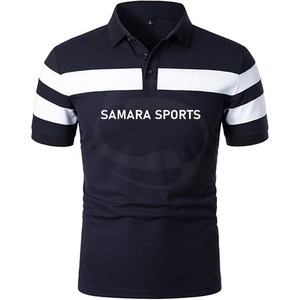 Nouveau style de mode T-shirts polo à panneaux sur mesure 100% coton Chemises polo pour hommes avec logo brodé - Product Image 1