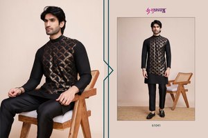 Hit Design 2025 Bollywood Inspirado Rich Party Aspecto profesional Color hermoso Buen precio Hombres Kurta con tarifa asequible - Product Image 6
