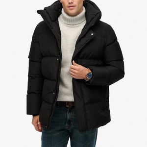 Blouson d'hiver en toile matelassé 2026 avec col montant, fermeture éclair, capuche, motif dessin animé/cœur, style formel - Product Image 2