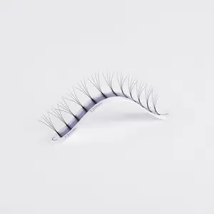 Belle Pre-made fans 4D Single length Korean PBT Eyelash extensions Private label and Custom lash trays and lash card Good