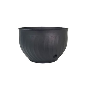Bol de tuyau en métal peint de couleur noire de finition antique conception côtelée pour la maison jardin arrosage des plantes bol de tuyau en métal décoratif - Product Image 5
