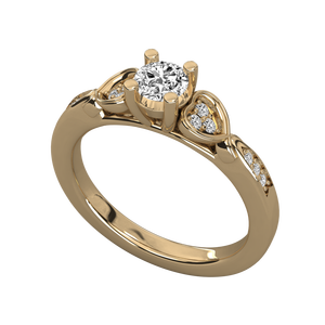 Anillo Solitario de Oro de 9K para Mujer con Diamante Cultivado en Laboratorio, Elegante y Lujoso - Product Image 3