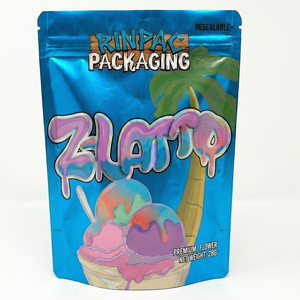 Bolsa de Mylar Mate Personalizada con Cierre en Forma de Cremallera, Impresa y Comestible, de 3.5g, 7g, 14g, con Logotipo Personalizado, Bolsa de Pie para Leche - Product Image 3