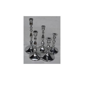 Portavelas pulido con espejo de Metal fundido para decoración del hogar, portavelas con Base de unión para cinco usos - Product Image 1