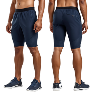 Pantalones Cortos Deportivos para Hombre, Color Azul Marino, de Primera Calidad, Ligeros, Transpirables, Ideales para Entrenamiento y Gimnasio - Product Image 1