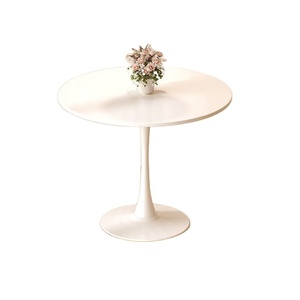 Mesa de tulipán pequeña personalizada para el hogar estilo de lujo moderno para dormitorio balcón ocio discusión tienda de té de la leche muebles de mesa pequeña - Product Image 1