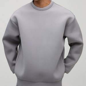 Sweat-shirt brodé personnalisé et sérigraphie logo col rond en coton à épaules tombantes fabriqué au Pakistan - Product Image 1