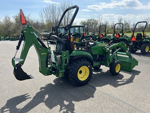 John Deeree 2025R Sub Compact <strong>Tractor</strong>, WITH <strong>LOADER</strong> AND BACKHOE <strong>Loader</strong> &amp; <strong>Snow</strong> <strong>Plow</strong> - Product Image 4