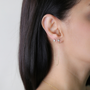 ต่างหูแบบห่วงเดี่ยว CZ สไตล์หรูหรา งานแฮนด์เมด แฟชั่นตุรกี ขายส่ง เงินแท้ 925 เครื่องประดับคุณภาพสูง - Product Image 2